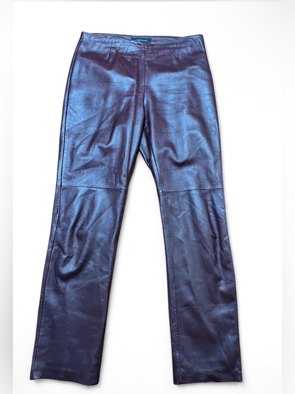 vintage Moda International burgundy leather pants